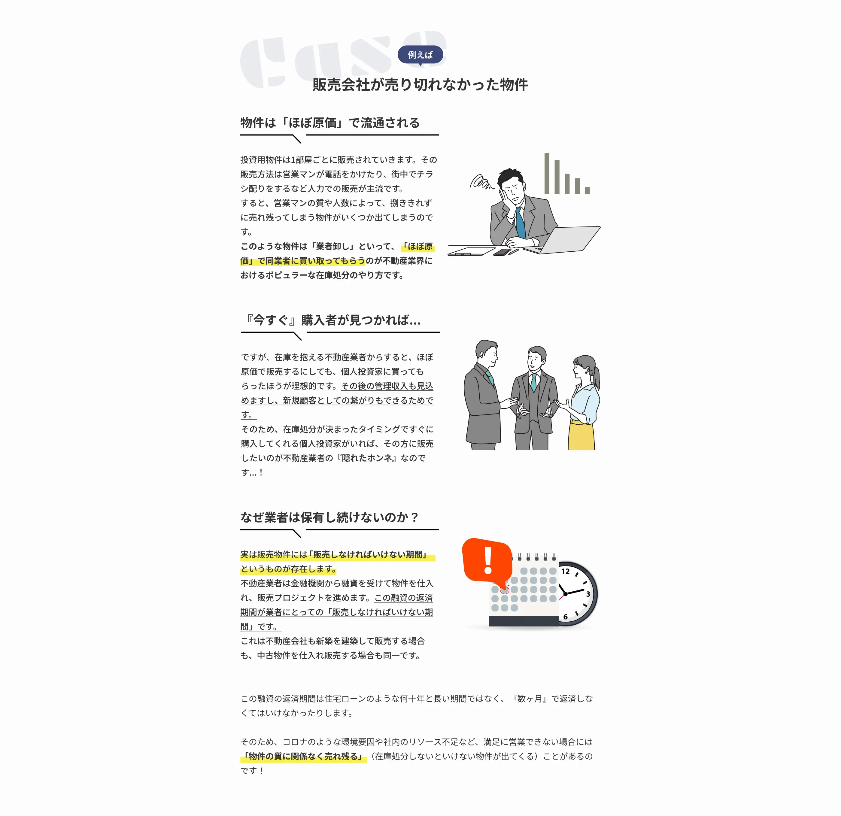 「販売会社が売り切れなかった物件